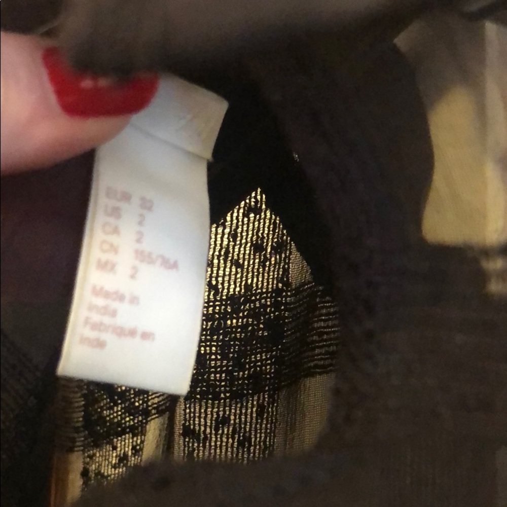 H&M RUFFLE CHECK SHEER BLACK BABYDOLL DRESS - Picture 6 of 8